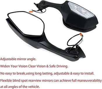 Gear Up OM31 ABS Plastic Folding Rear View Side Adjustable Mirror