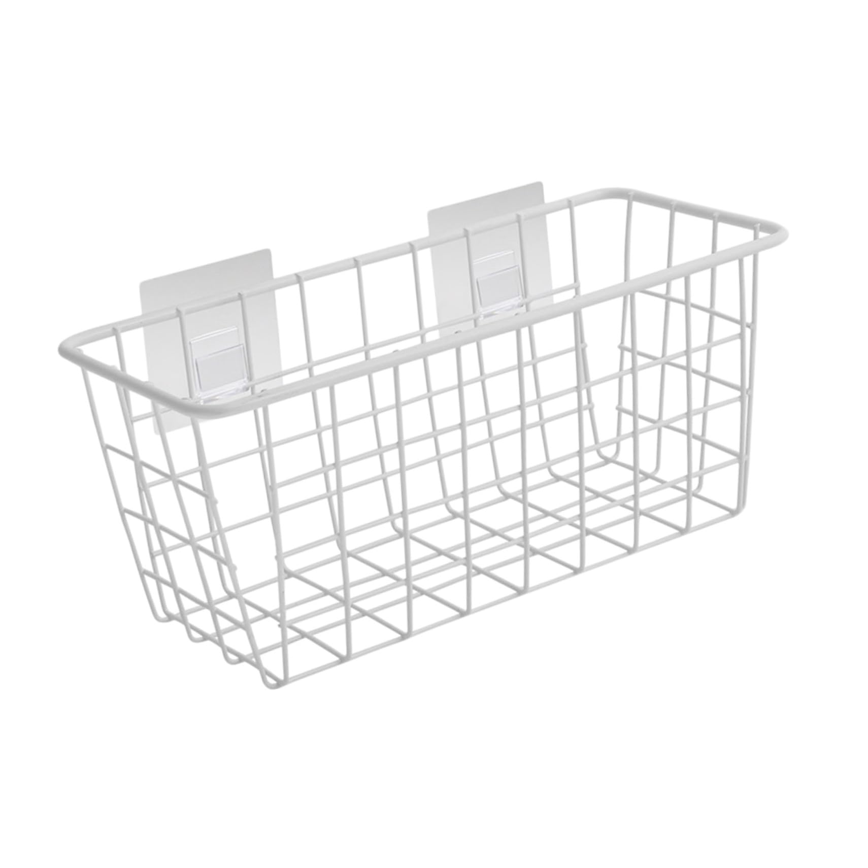 Cesta de metal Alipis con rejilla ligera y acabado blanco antióxido