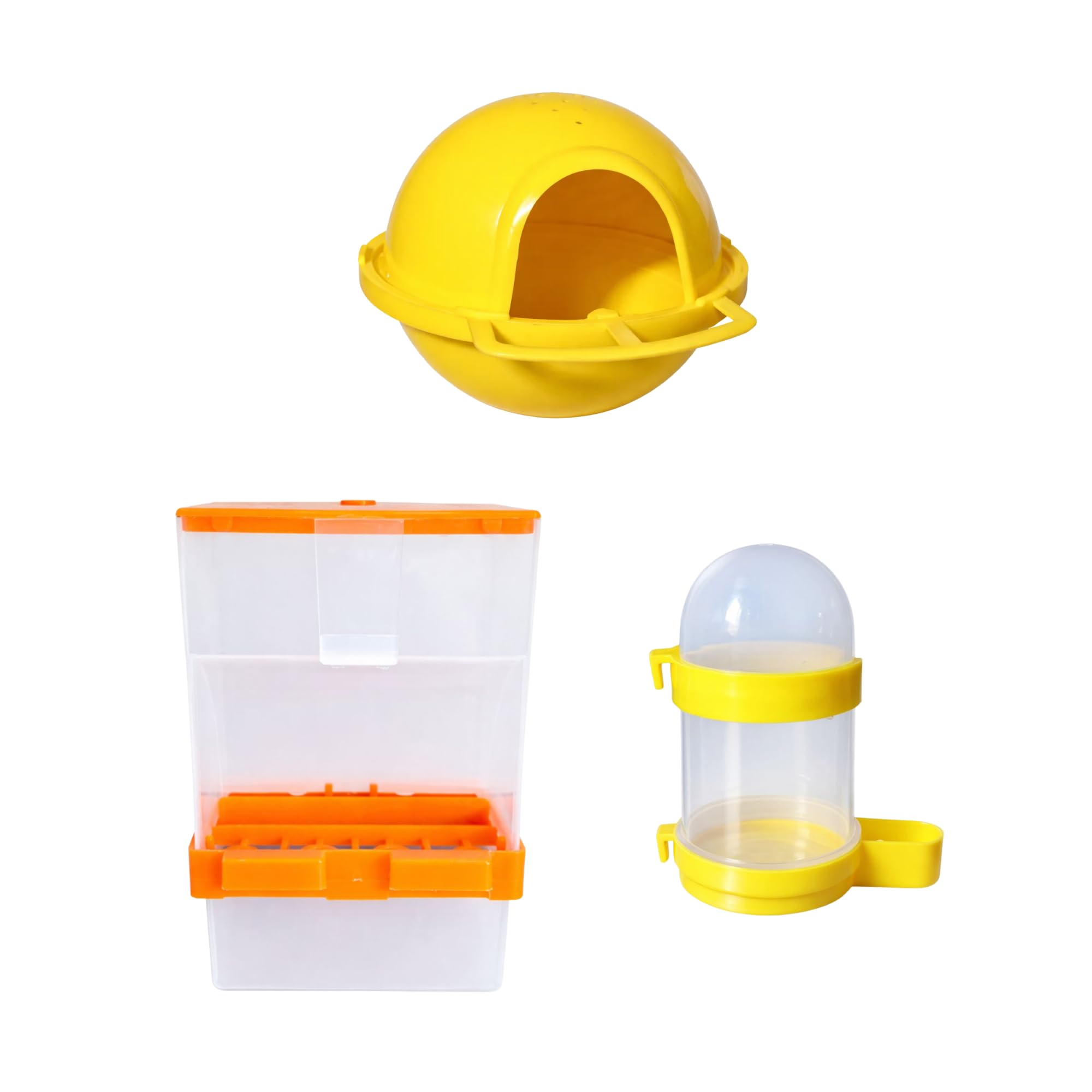 Finches Combo Pack Nest Box, 300g No Wastage Feeder & 200ml Drinker | Easy to Hang, Easy to Clean, Waste Collection Tray, Auto Drinker, 3-Piece Set-image-18