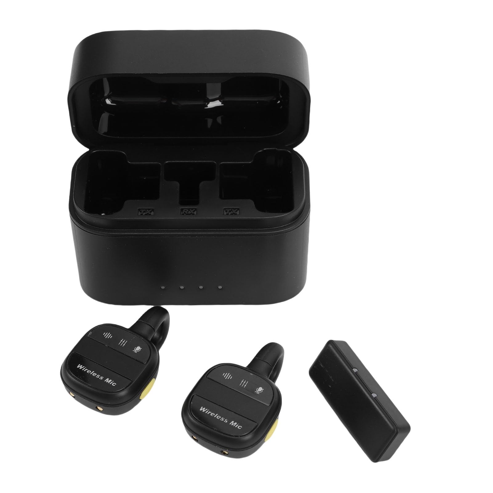 2-Pack Professional Wireless Lavalier Microphones Noise Cancellation Plug and Play Lapel Mics for Podcasts Wide Compatibility Video Recording, Vlog