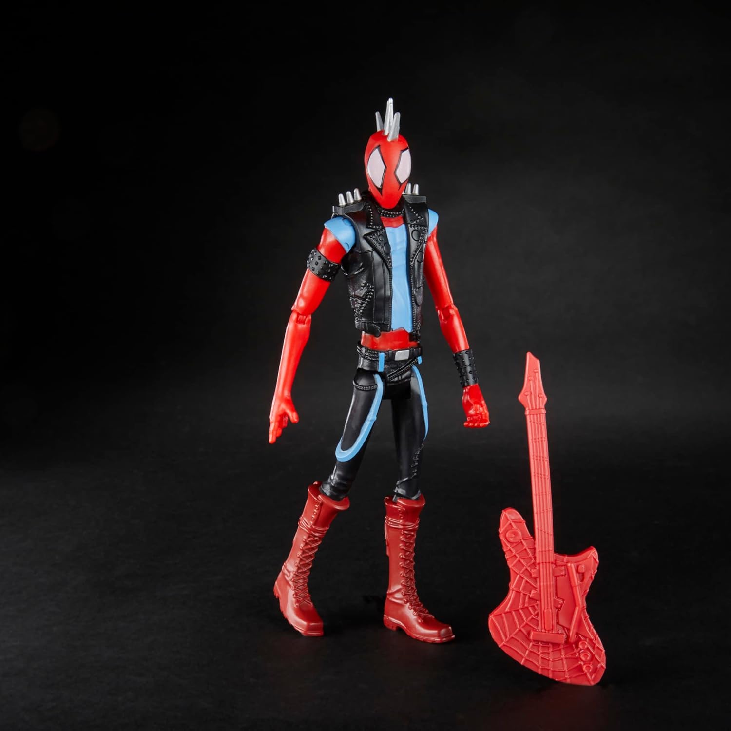 Spider-Man Marvel : Across The Spider-Verse Spider-Punk Toy, 6-Inch-Scale Action Figure with Guitar Accessory, for Kids Ages 4 and Up - Image 8