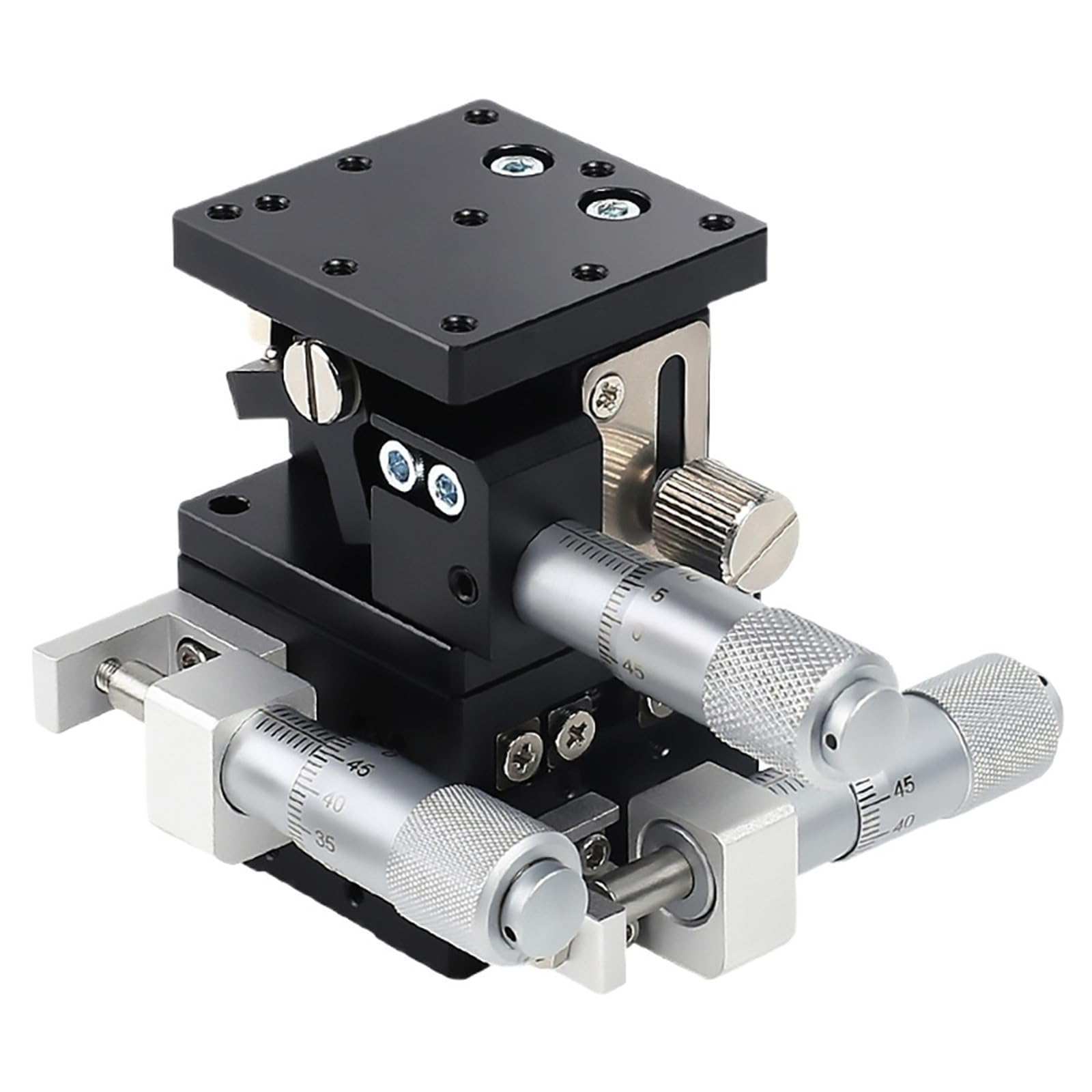 IGNVXMGKP XYZ Axis 40x40 LD40-LM Fine Tuning Trimming Station Manual Displacement Platform Linear Stage Sliding Table Cross Roller Guide(LD40-LM)