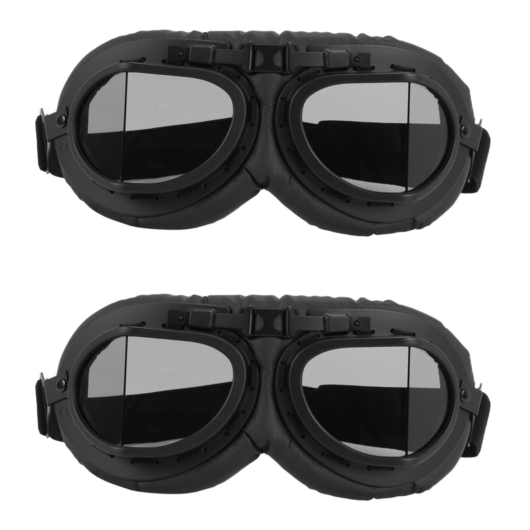 Amazon | Guddbuy 2X レトログレーバイヘルメットパイロットゴーグル 