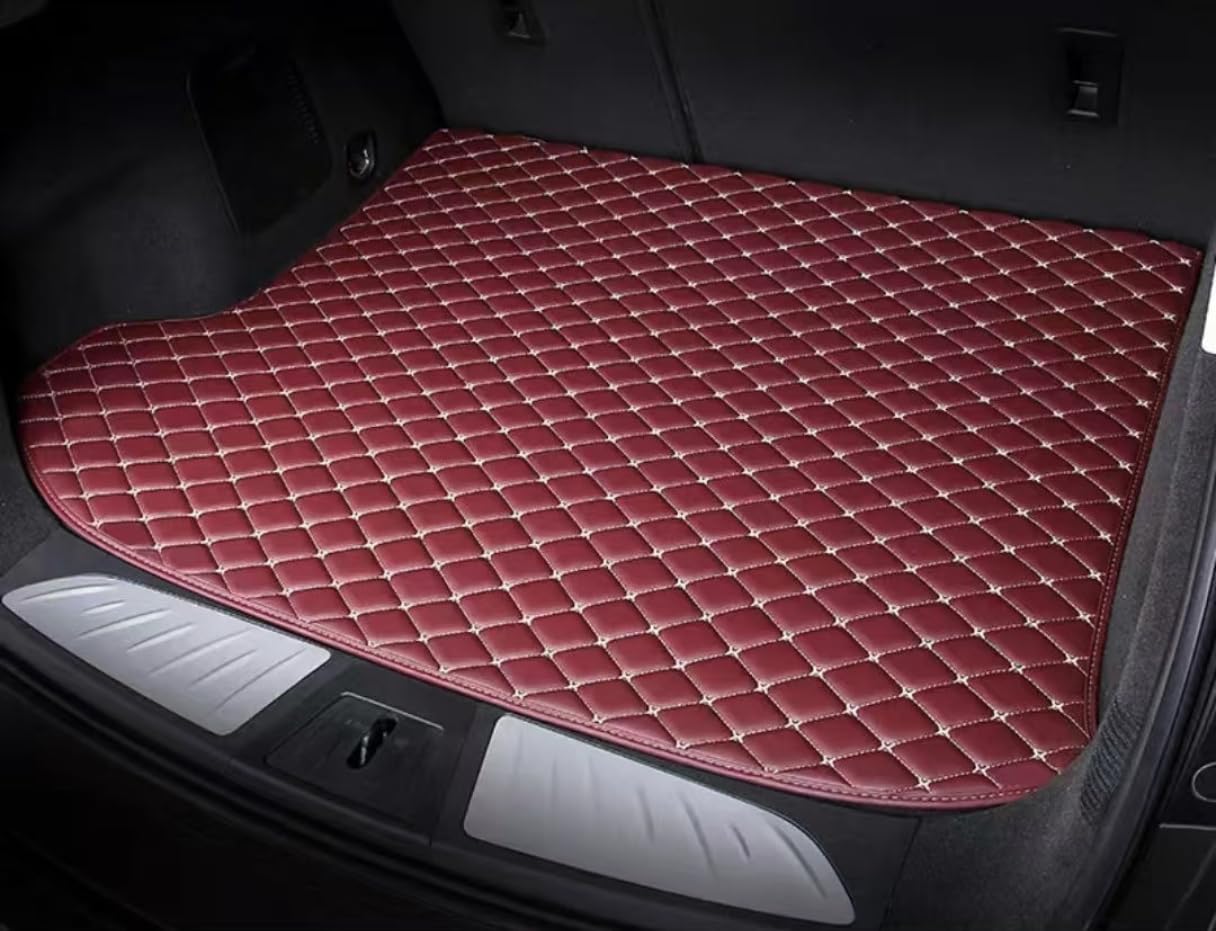 HYLLYP Car Boot Liner for Chery JAECOO 7 J7 2023 2024 2025, Boot Liner Mats Anti-Scratch Anti-Slip Cargo Carpet Protective Mat Accessories, red