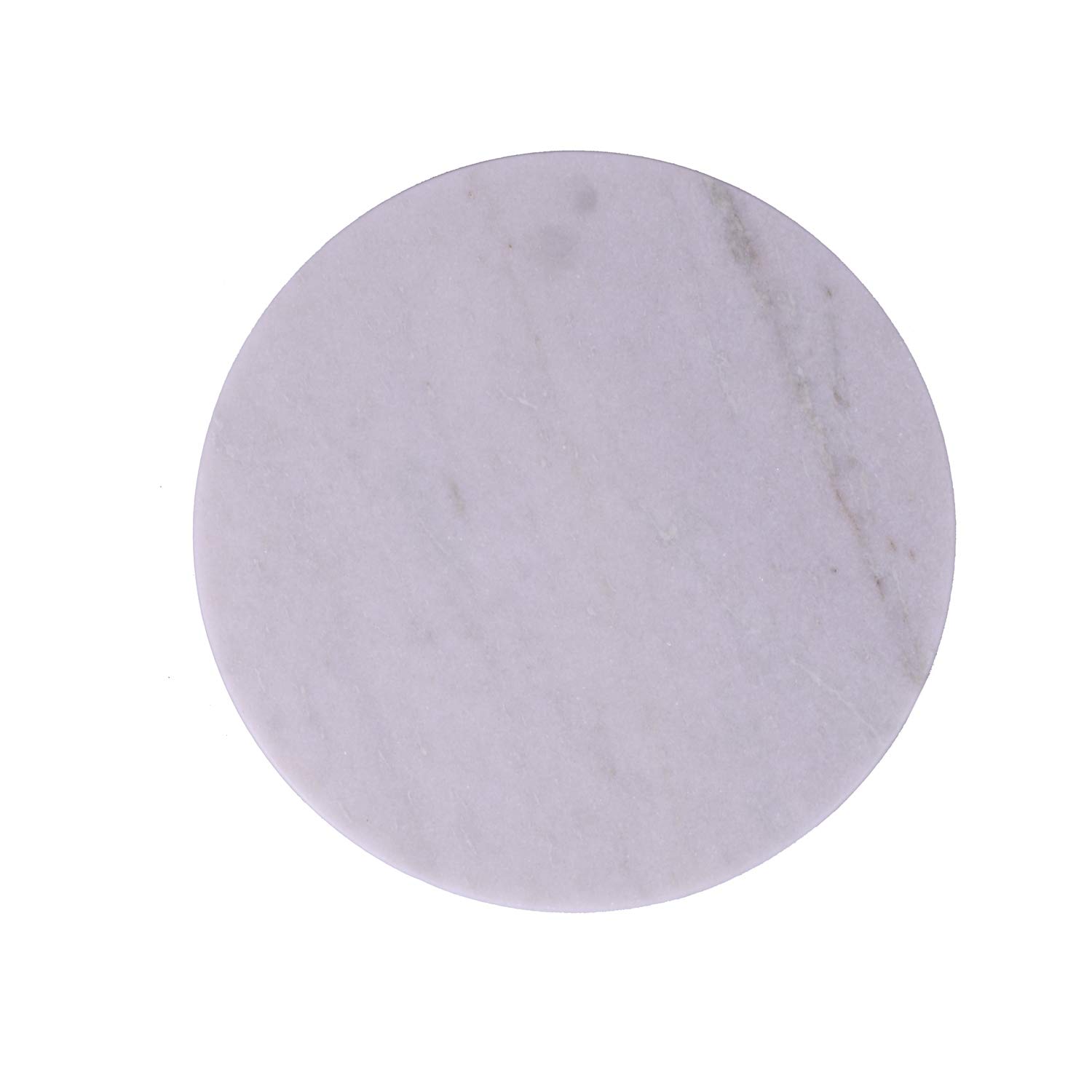 PANSHUL FAB & TEX Big Round White Marble Rolling Board, Roti Maker, Multipurpose Cutting and Chopping Boards Anti Skid Chakla Without Rolling Pin (White, 9 INC)