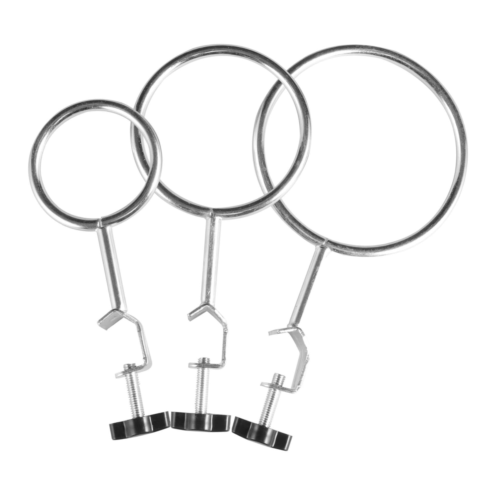 12 Stk Retortenring aus Metall Labor-Retortenklemmen Ringklemmen für Laborstative Retortenringe aus Metall Experimentieren Sie mit Retortenringen Labor Retortenring Eisen