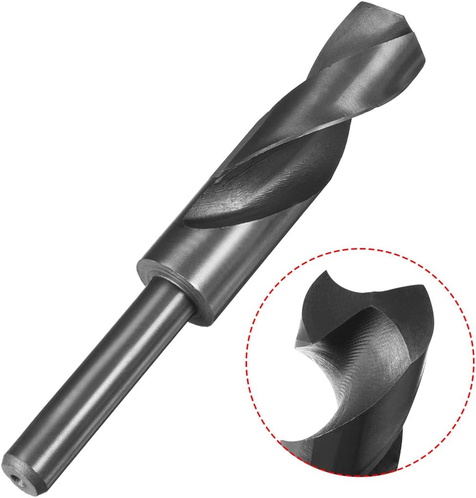 sourcing map Reduced Shank Drill Bit 22.5mm Black Nitride Coated with 1/2 Inch Straight Shank - Image 4