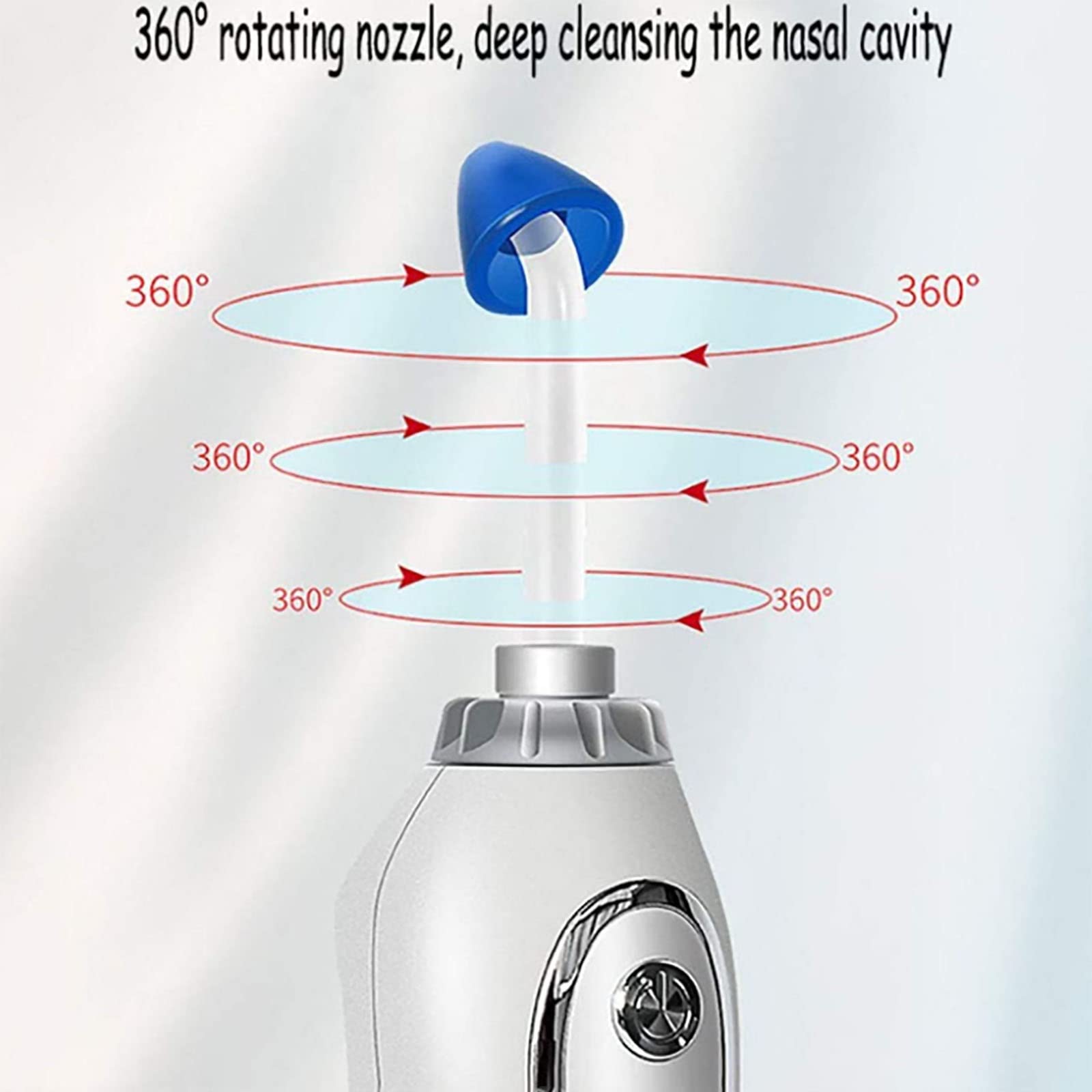 PEAMAN Nasenspülung, 300ml Nasenspülmaschine Hydro Pulse Nasal und Sinus Irrigation System mit 5 Modi und USB-Aufladung