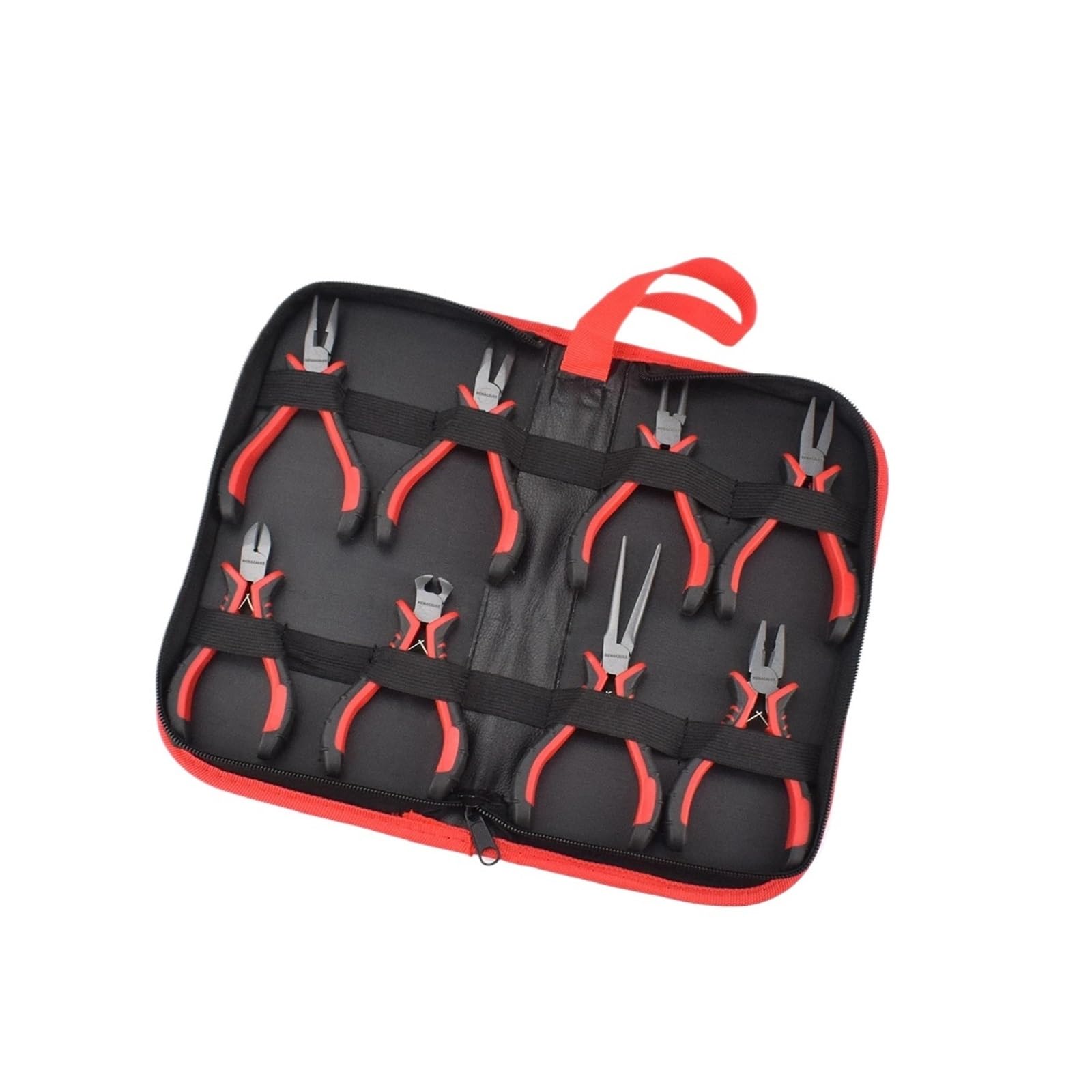 Juego de alicates para joyería Juego de 8 mini alicates con bolsa herramientas. Alicates punta fina, cortadores alambre y mordazas nailon 4,5 pulgadas. precisión for joyería(Type 2)