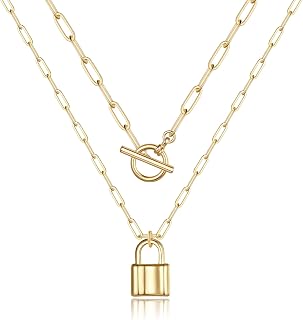 Turandoss Dainty Gold Choker Necklaces for Women - 14K Gold Plated Handmade Medallion Snake Link Chain Cross Star Moon Adjustable Simple Choker Necklaces for Women Jewelry