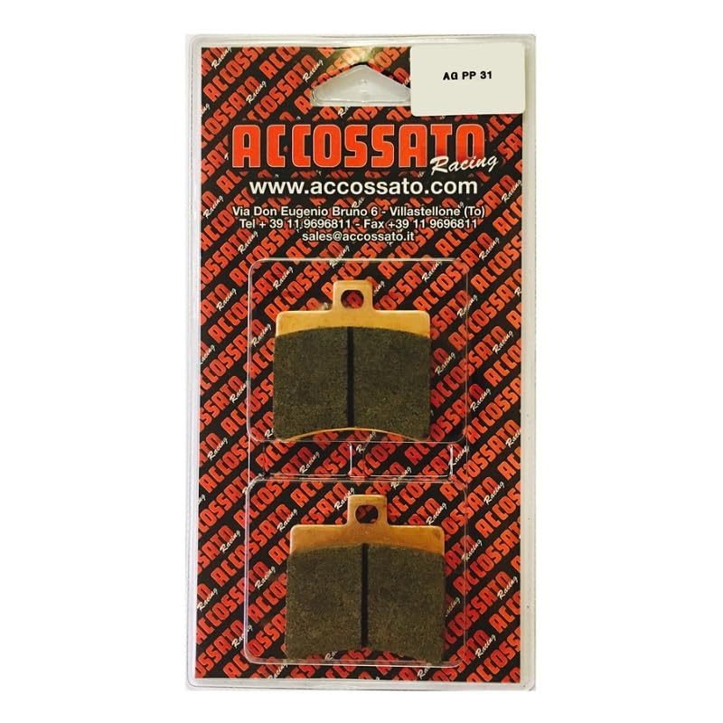 Accossato Bremsbelag-Set – 2er Pack – Hinten – Gesintert – 50.8 X 53.5 X 9.3 Mm