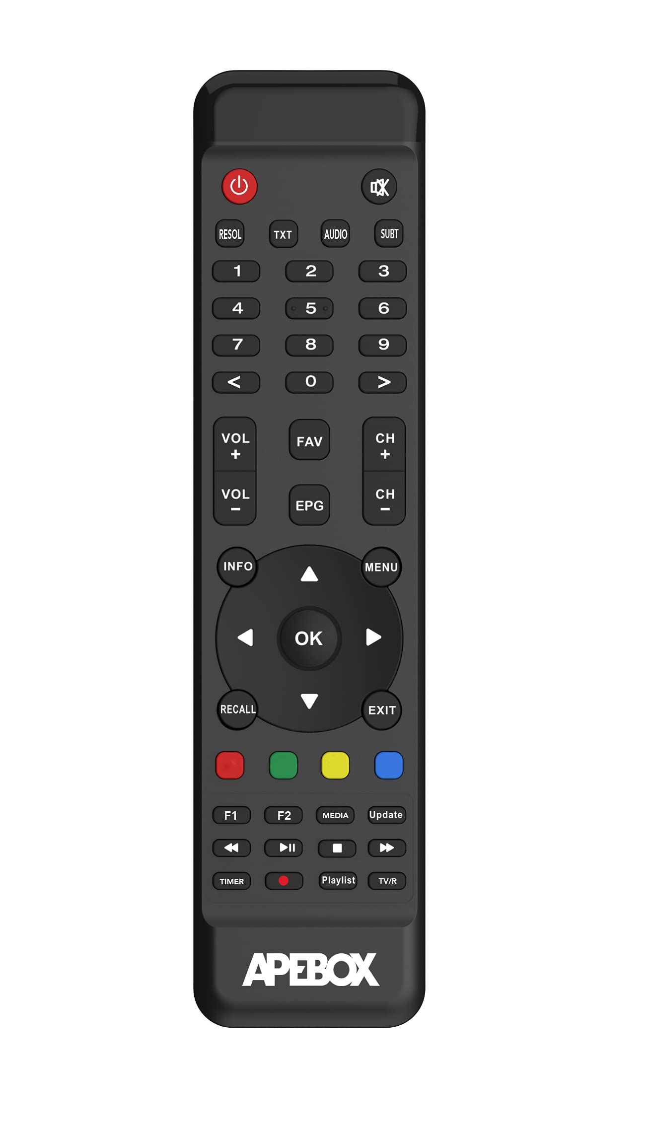 Apebox C2 4K UHD 2160p Combo Satelliten DVB-S2X & DVB-T2/C Multistream Receiver (1x DVB-S2X, 1xDVB-T2/C, 1x USB2.0, 1x USB3.0, HDMI, LAN, Kartenleser, YouTube) Schwarz