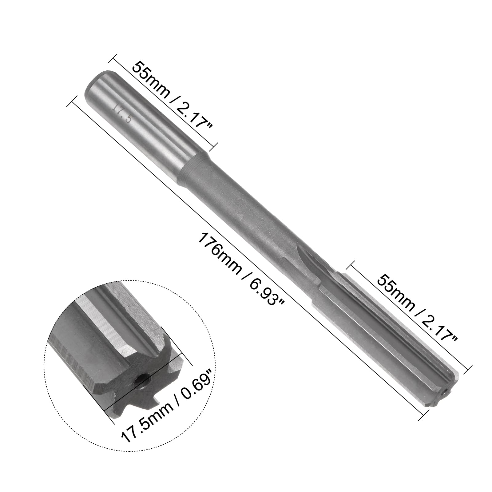 Taraud Métrique M5 X 0.8 H2 Extra-long 120mm - Acier Rapide HSS, Flûte Droite - Pour Machines (perceuse, Fraiseuse, CNC)