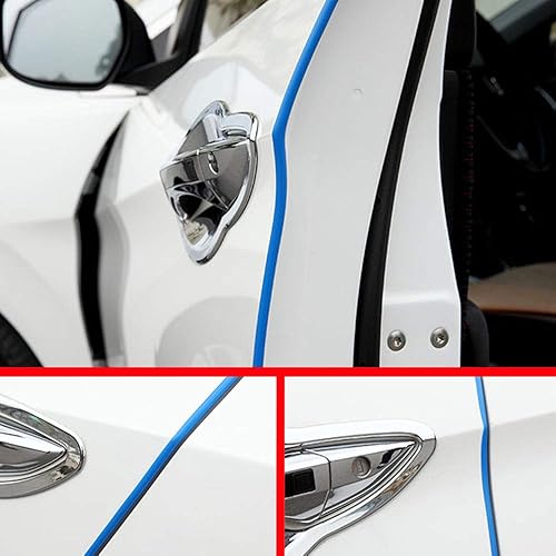 Miniatura 4 de Etopar Protector de borde de puerta de coche, transparente, 16 pies, 16.4 ft, forma de U, moldura de borde de goma anti arañazos, protector de tira