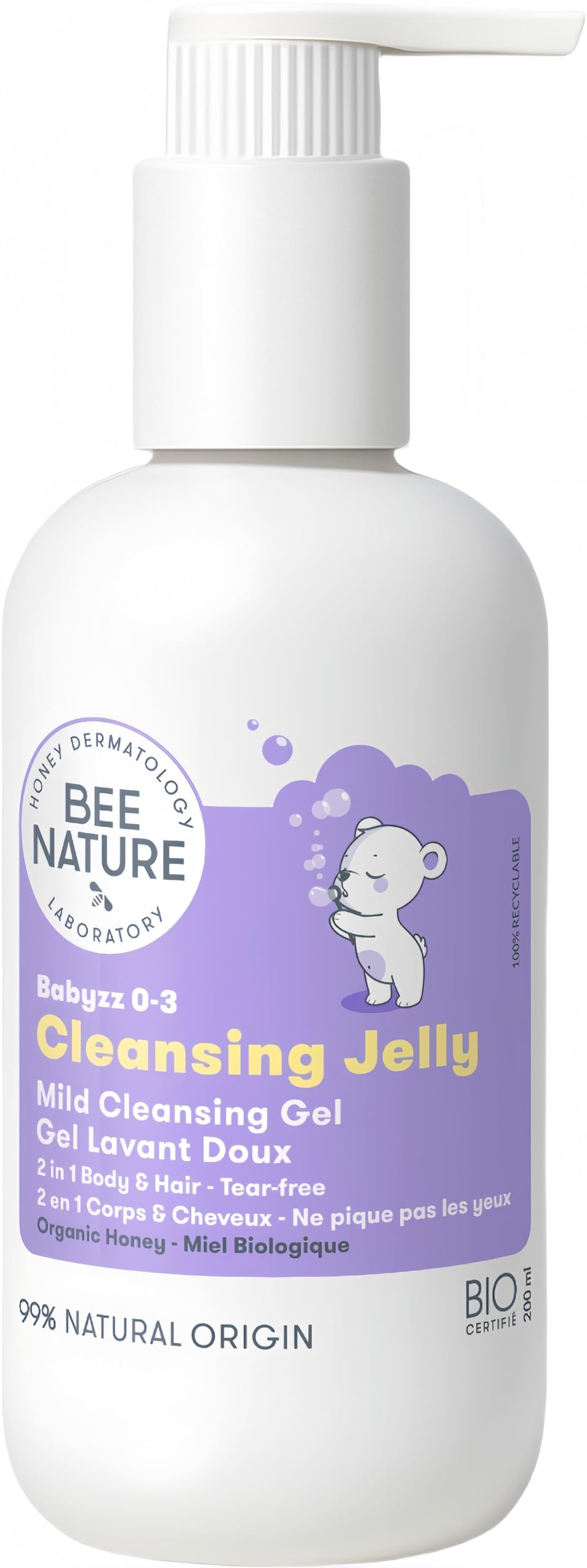 Baby Shampoo & Body Wash - Organic Honey Care - Relieves Rash - Cleanse & Moisturize - Tear-Free - Suitable for Newborns Kids with Dry, Sensitive Skin - 200ml