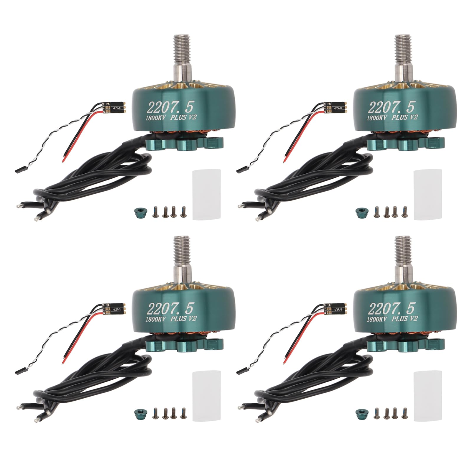 Yinhing 2207.5 Bezszczotkowy Silnik ESC Combo do 5-6-calowych Dronów Wyścigowych Silniki UAV o Dużej Prędkości 2550KV z obsługą BLHeli S 4x Silniki + 4x ESC + Akcesoria (1800KV)