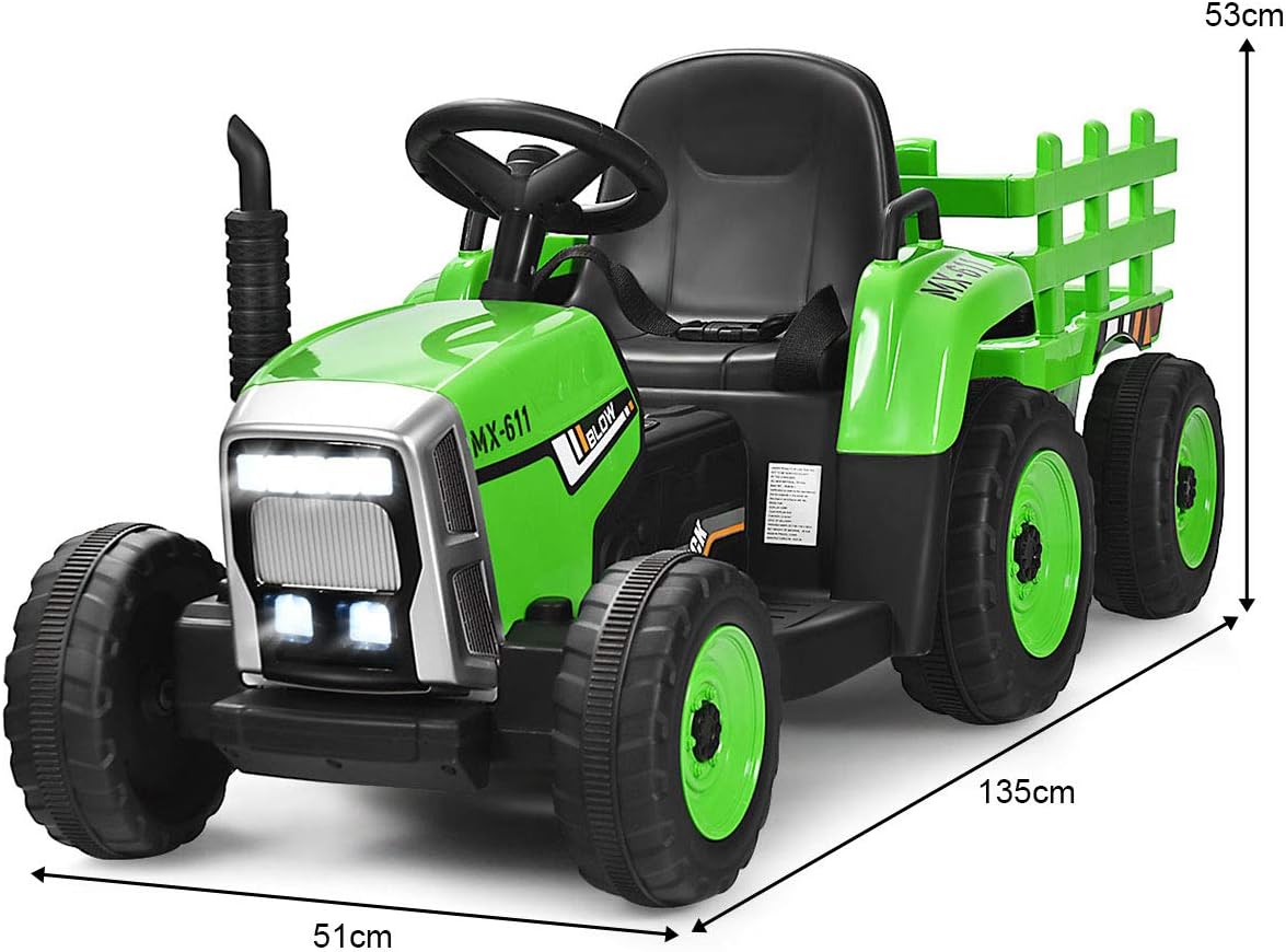 COSTWAY Tractor frontal dimensiones