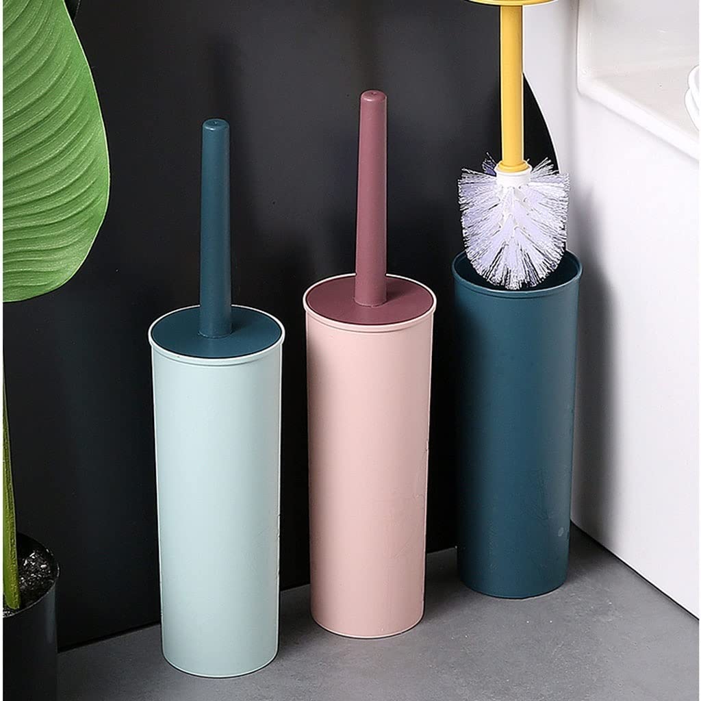 Scopino e supporto for WC dal design moderno, scopino for a manico lungo pulito durevole, for morbido duro con coperchio Spazzola più pulita(A)