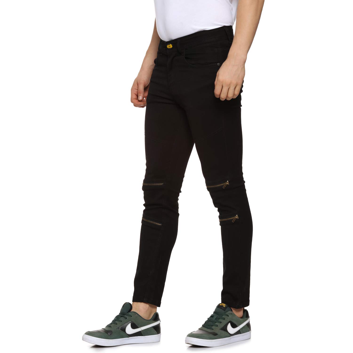 CAHOOT Maglietta sportiva Dri-Fit con stampa grafica bianca da uomo, vestibilità regolare per uso casual, maglietta strutturata realizzata con vestibilità comoda e alte prestazioni per l'uso