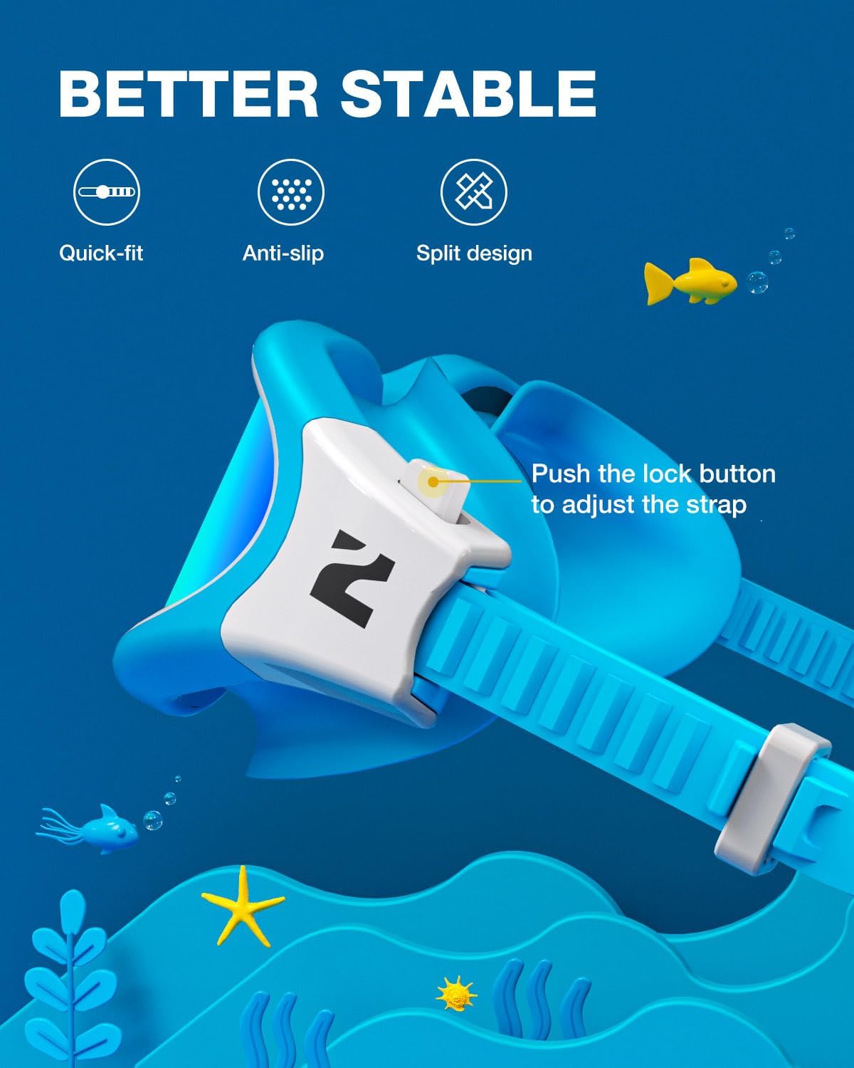 ZIONOR Kids Swim Goggles, G1MINI SE Anti-fog Swimming Goggles for Kid Child 6-14 - Image 3