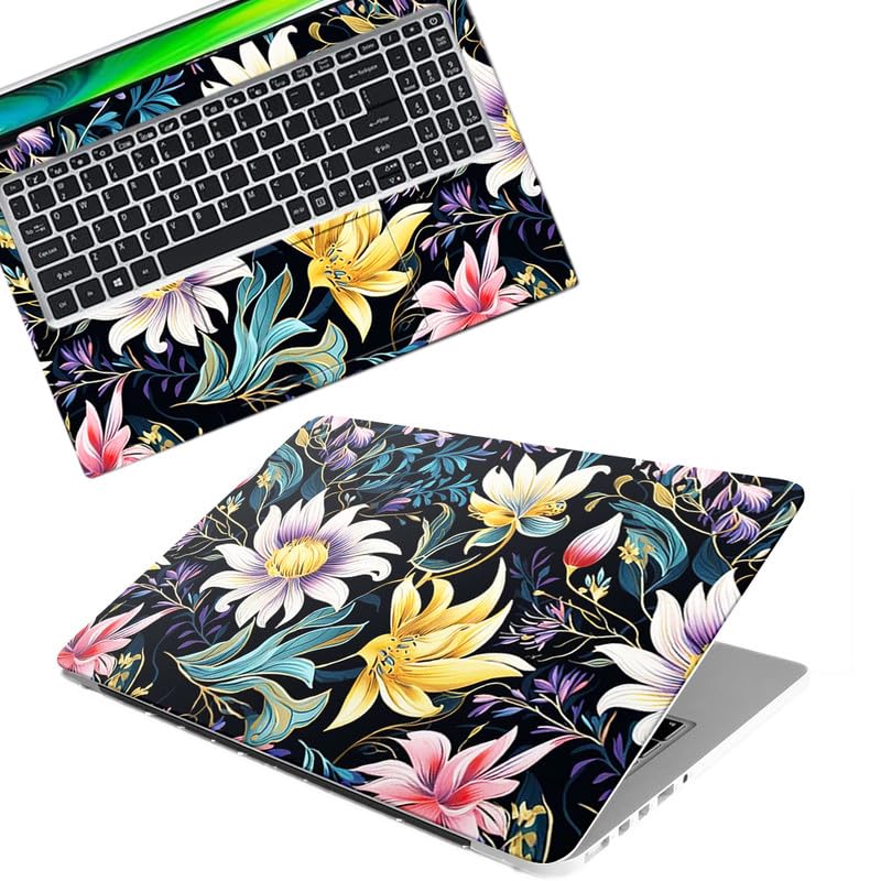 F Design-5 Full Body Vinyl Laptop Skin/Sticker/Cover Upto 15.6 Inches Laptops Laminated-Removable-HD Quality Compatible for Hp-Dell-Sony-Lenovo-Asus etc.(15×10 Inches)