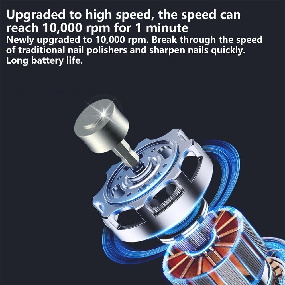 3-Speed Dog Nail Grinder, Super Quiet & Low Vibration Electric Dog Nail Trimmers with USB-C Rechargeable - Painless Paws Grooming Tool for Dogs & Cats - image 3