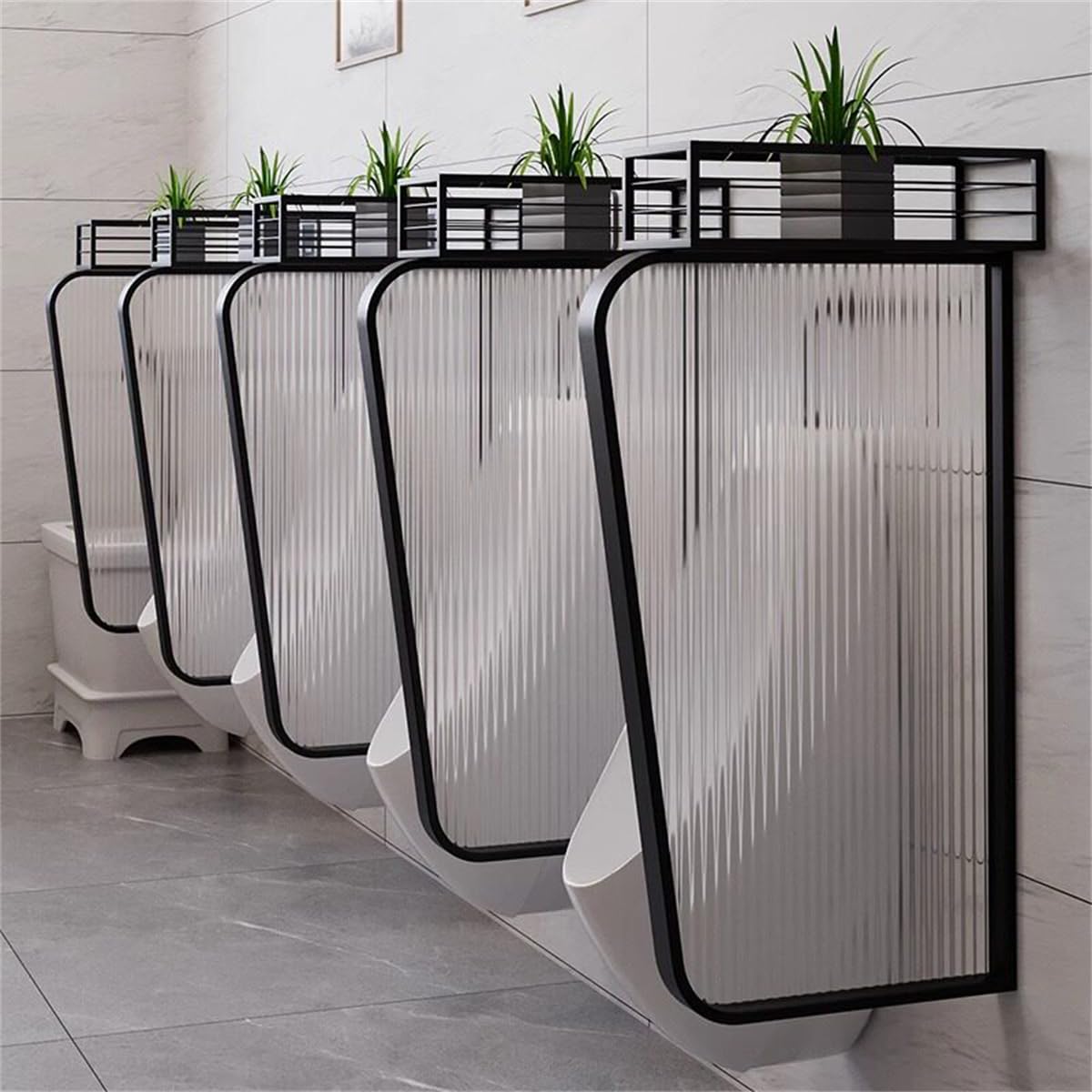 WSNCXFW Urinal Divider Screen Toilet Partition, Wall-Mounted Urinal Partition for Men's Urinal,Men Urinal Screen Toilet Partition for Schools/Kindergartens/Public Places,A,3PCS