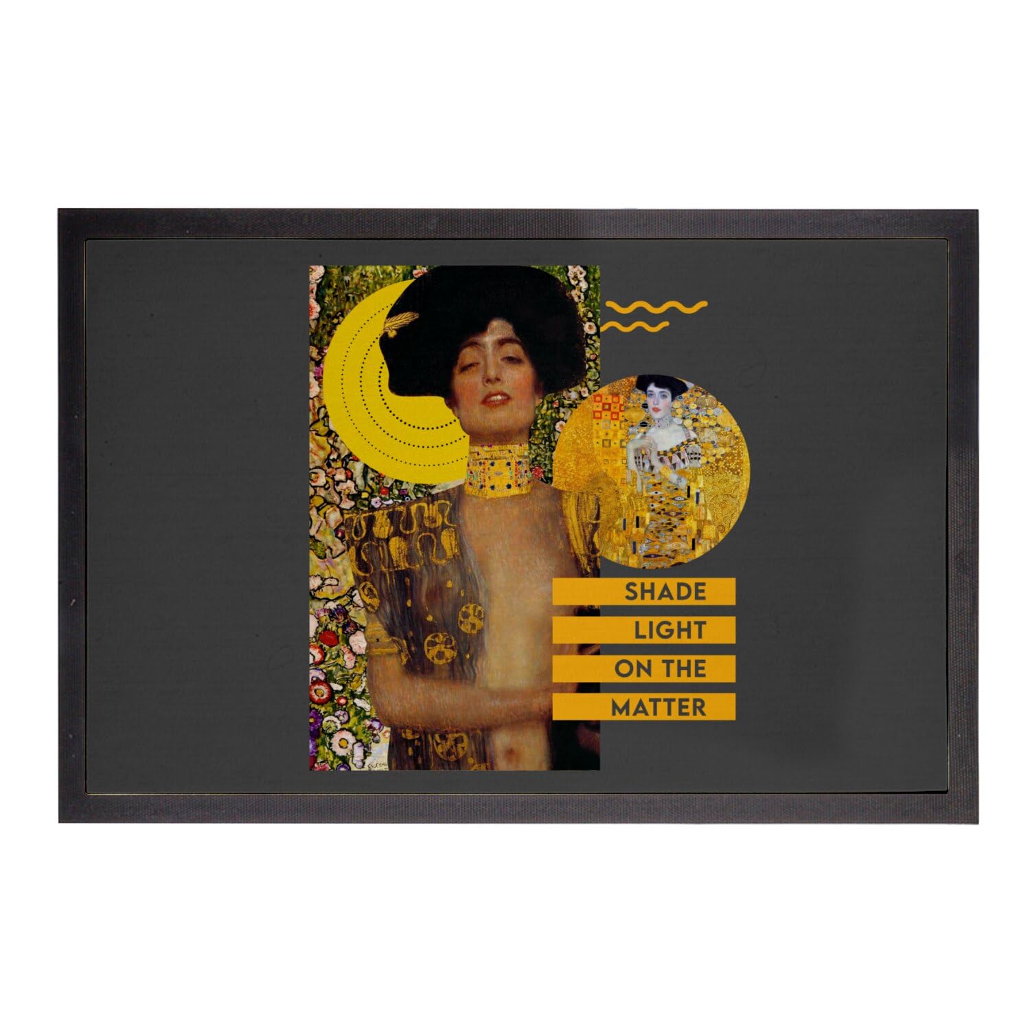 Paillasson noir Klimt Art Pun – Sublimez l'entrée de votre salon ou couloir avec élégance