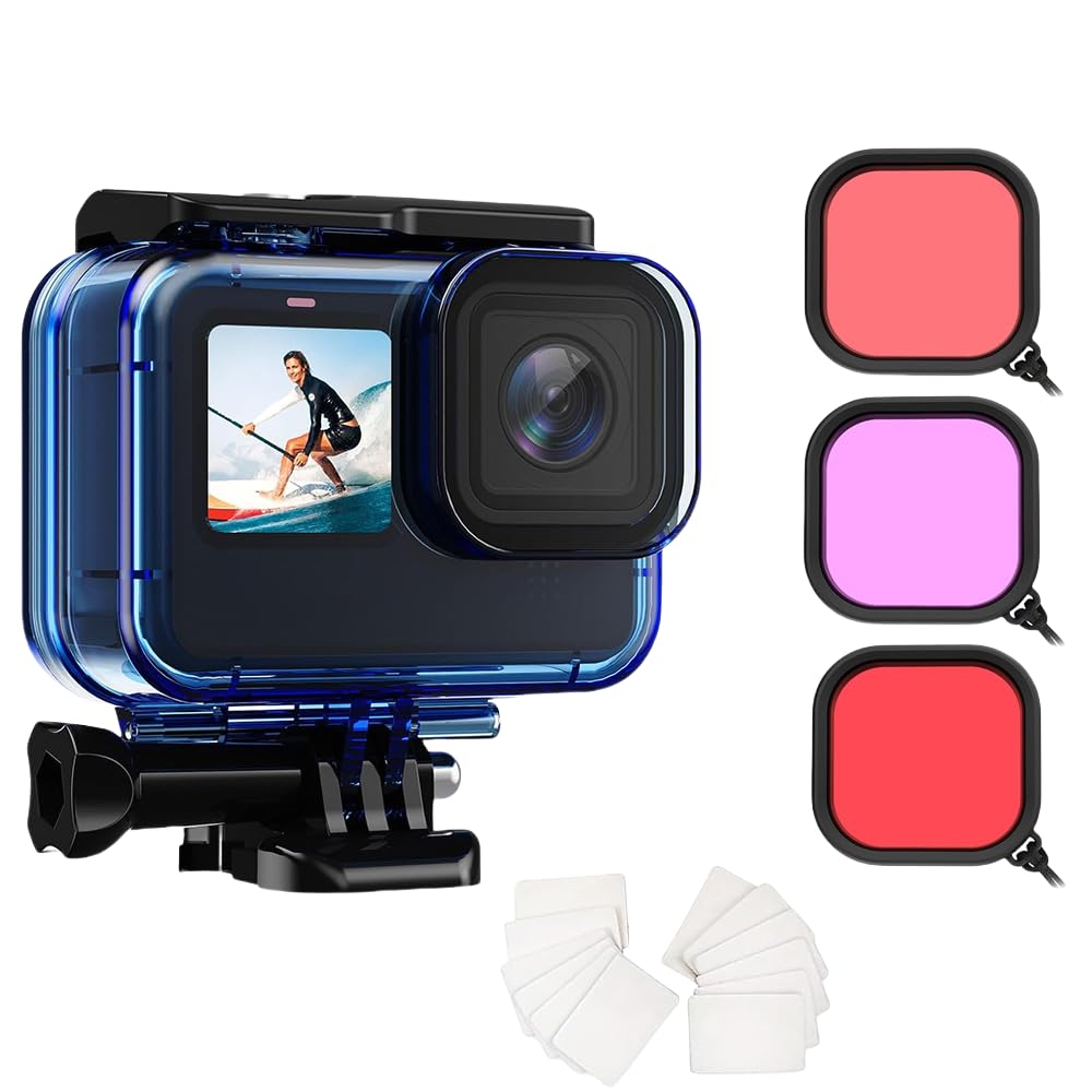 Waterproof Case for Go Pro Hero 13/Hero12 Black/Hero11 Black/Hero10 Black/Hero9 Black,Action Camera,196FT/60M Protective Underwater Diving Housing with Accessories for Hero13/12/11/10/9-image-31