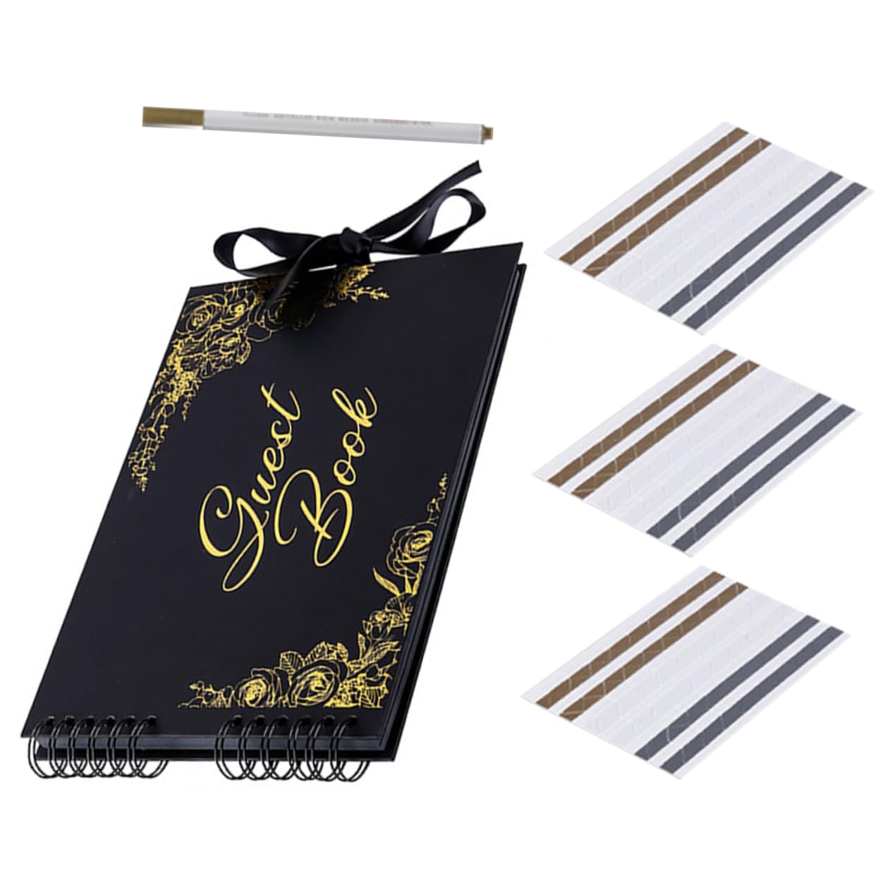 DOITOOL Invités de Mariage Étoilé de Souvenirs Personnalisé pour Écrire des Messages et Souhaits Album Photo Élégant pour Cérémonies et Événements Spéciaux