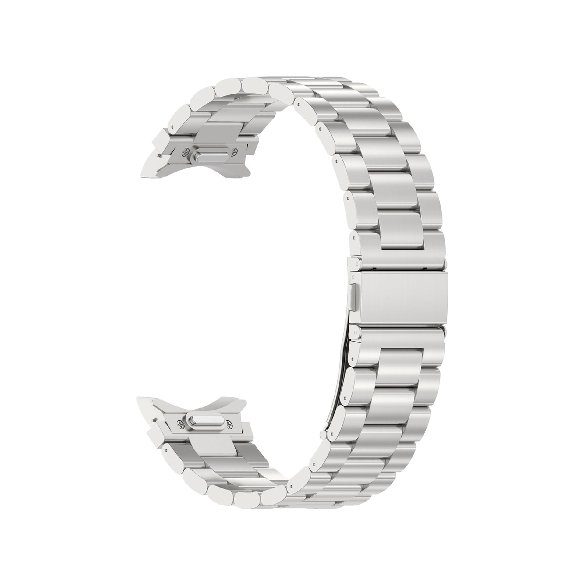Bracelet montre acier dégagement rapide pour Watch6 argent à boucle plate