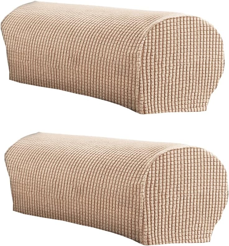 Set of 2 Sofa Armrest Cover Soft Stretch Arm Cover for
