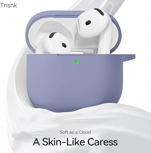 Miniatura 40 de Funda para AirPods 4, color rosa con kit de limpieza, funda de silicona suave para Airpod 4, compatible con Apple Airpods de 4ª generación 2024,