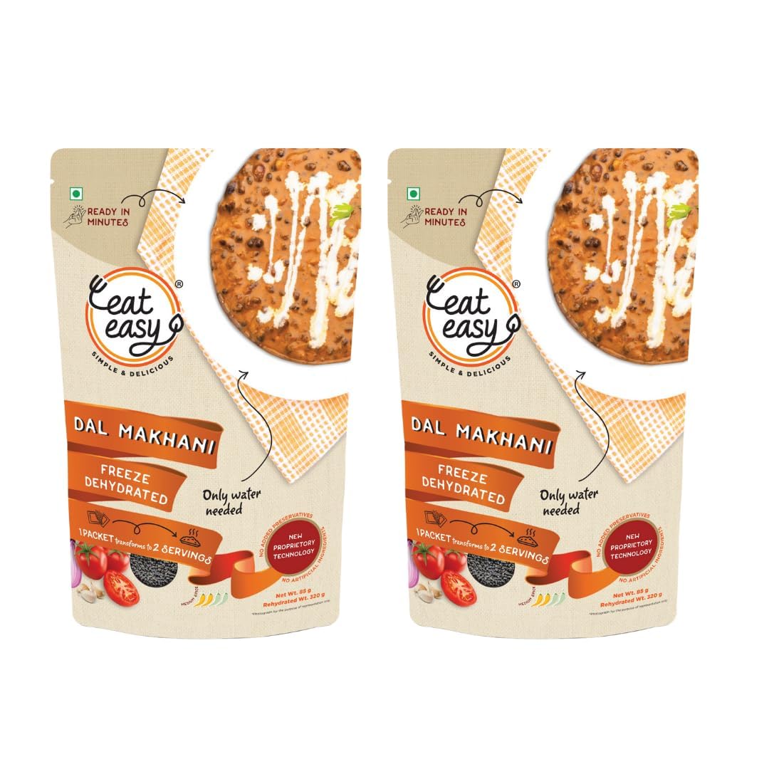 Eat Easy Ready To Eat Dal Makhani, 62gm of 1 Pack, Instant Food
