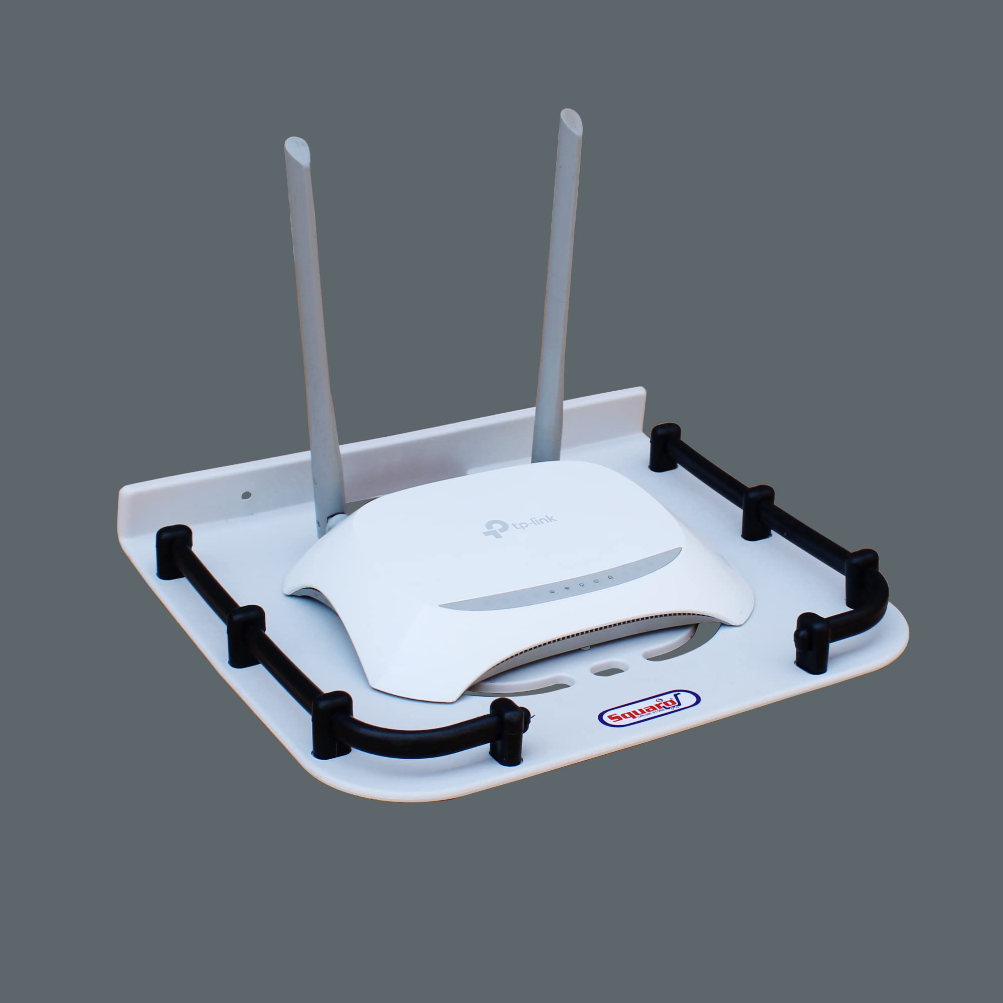 SQUARO Unbreakable Setup Box Stand WiFi Router DTH Telephone Mobile Shelf/Stand Wall Mounted/Multi Purpose Wall Mount Set Top Box Stand (Pack of 1, White) (B0B5HDXNS5) Amazon Price History, Amazon Price Tracker