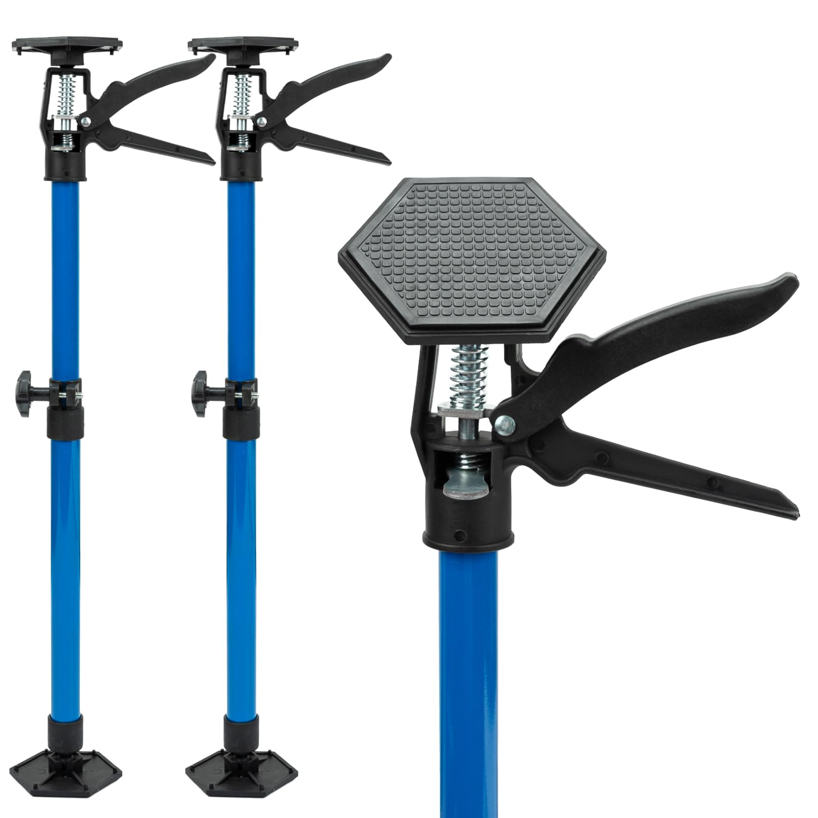 Install Cabinets 2-Pack Tools 20'' to 46.5'' Adjustable Support Pole Third Hand Tool with 154 Lbs Capacity for Cabinet Jack, Drywall Jack& Cargo Bars