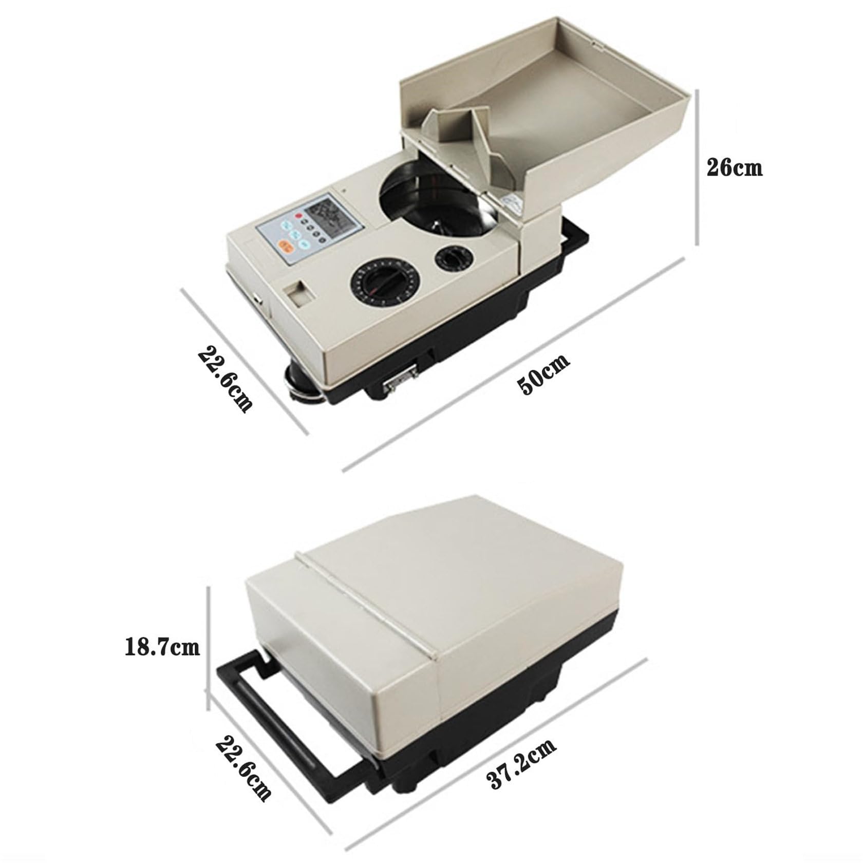 Conta Monete Elettronico, Selezionatrice E Conta Soldi Automatico da 1200 Pezzi al Minuto per 15 Mm A 34 Mm, Macchina Selezionatrice Monete, per Monete E Gettoni Internazionali