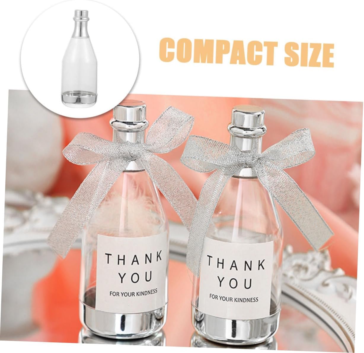 BESPORTBLE 20pcs Silver Large Bottle Shaped Candy Boxes Candy Packaging Containers Party Favors for Wedding Birthday Bridal Shower