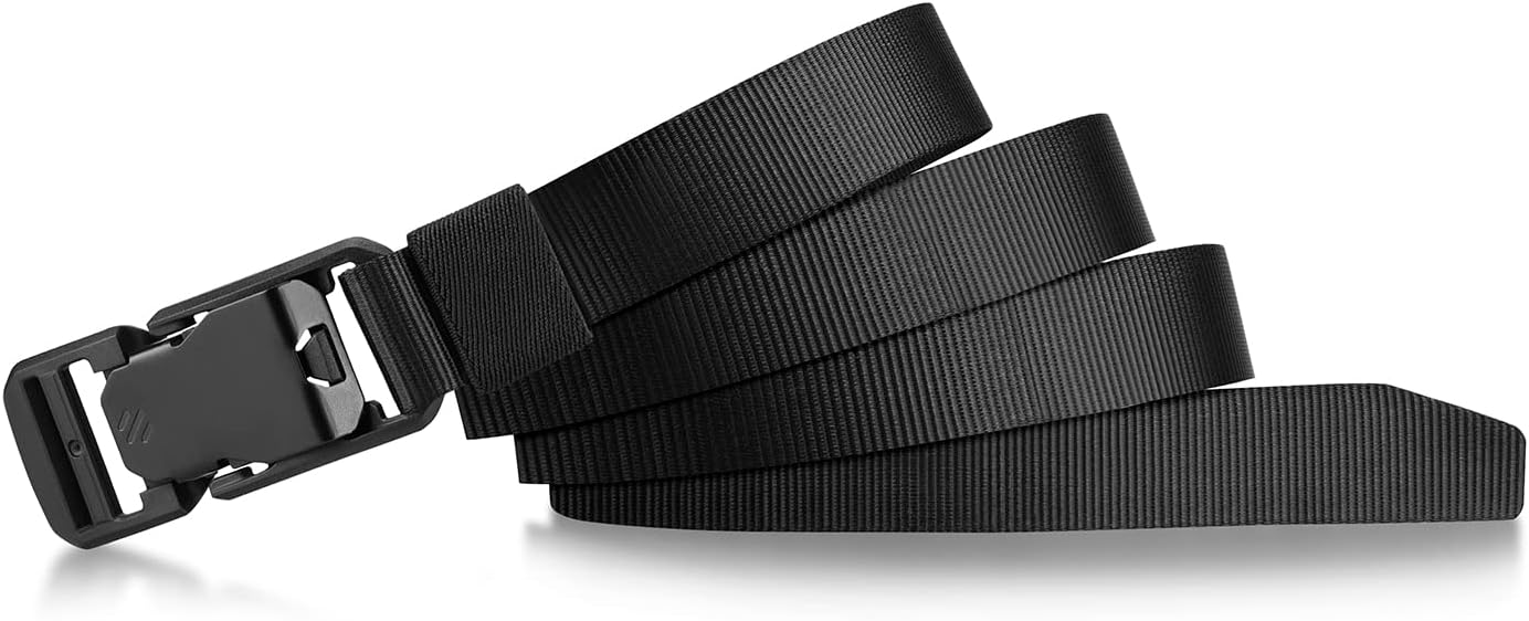 1 Inch Wide Nylon Belts for Men Quick Release Magnetic Buckle Lightweight Skinny Webbing Golf Belt - Image 5