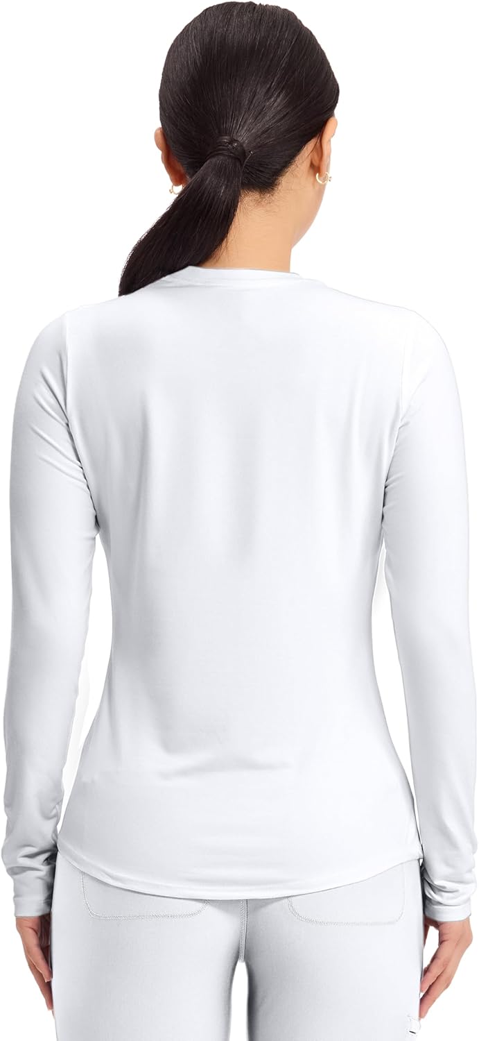 Cherokee Underscrub Long Sleeve Women’s Knit Tee Nursing Underscrubs Crew Neck Layering Top for Women - CK773 - Image 4