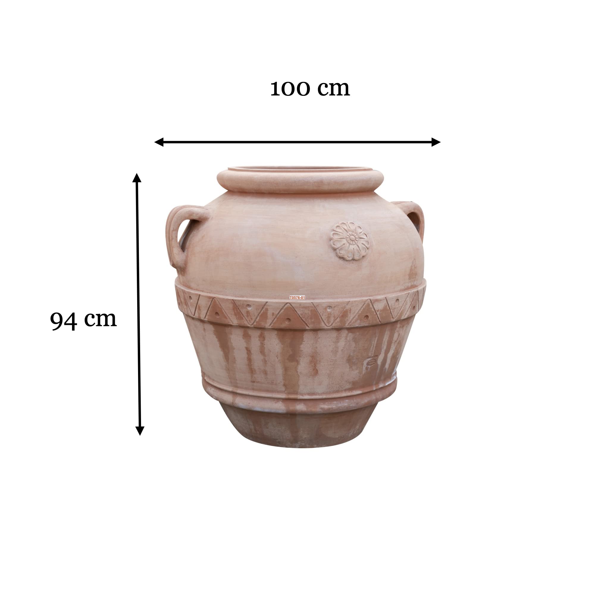 BISCOTTINI Vasi per fiori 50x50x44 cm - Vaso rotondo in Terracotta - Vasi da interno - Fioriera