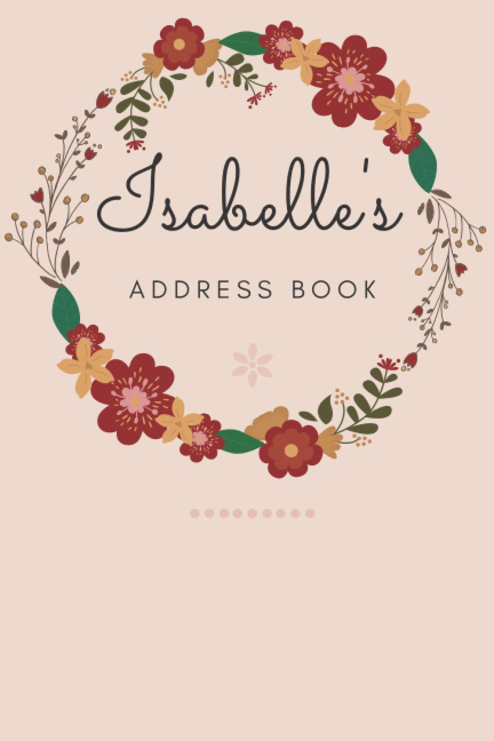 Address Book | Isabelle: Autumn Circle | 6 x 9 | Names | Addresses | Phone Numbers | Emails | Social Media | Notes
