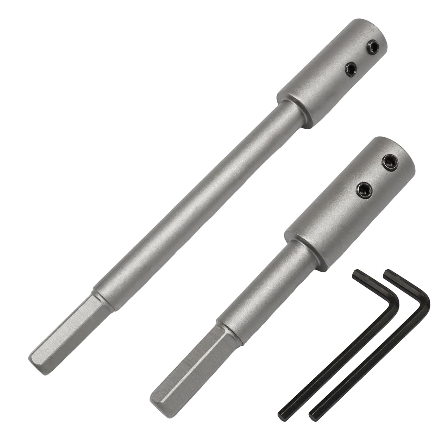 7 Inch Forstner Drill Bit Extension, Extra Long Length Adds Over 5-3/4 Inch Drilling Depth Fits 3/8 Inch Hex Round Shaft Bits Perfect for Wood Furniture, Cabinetry & Carpentry Work