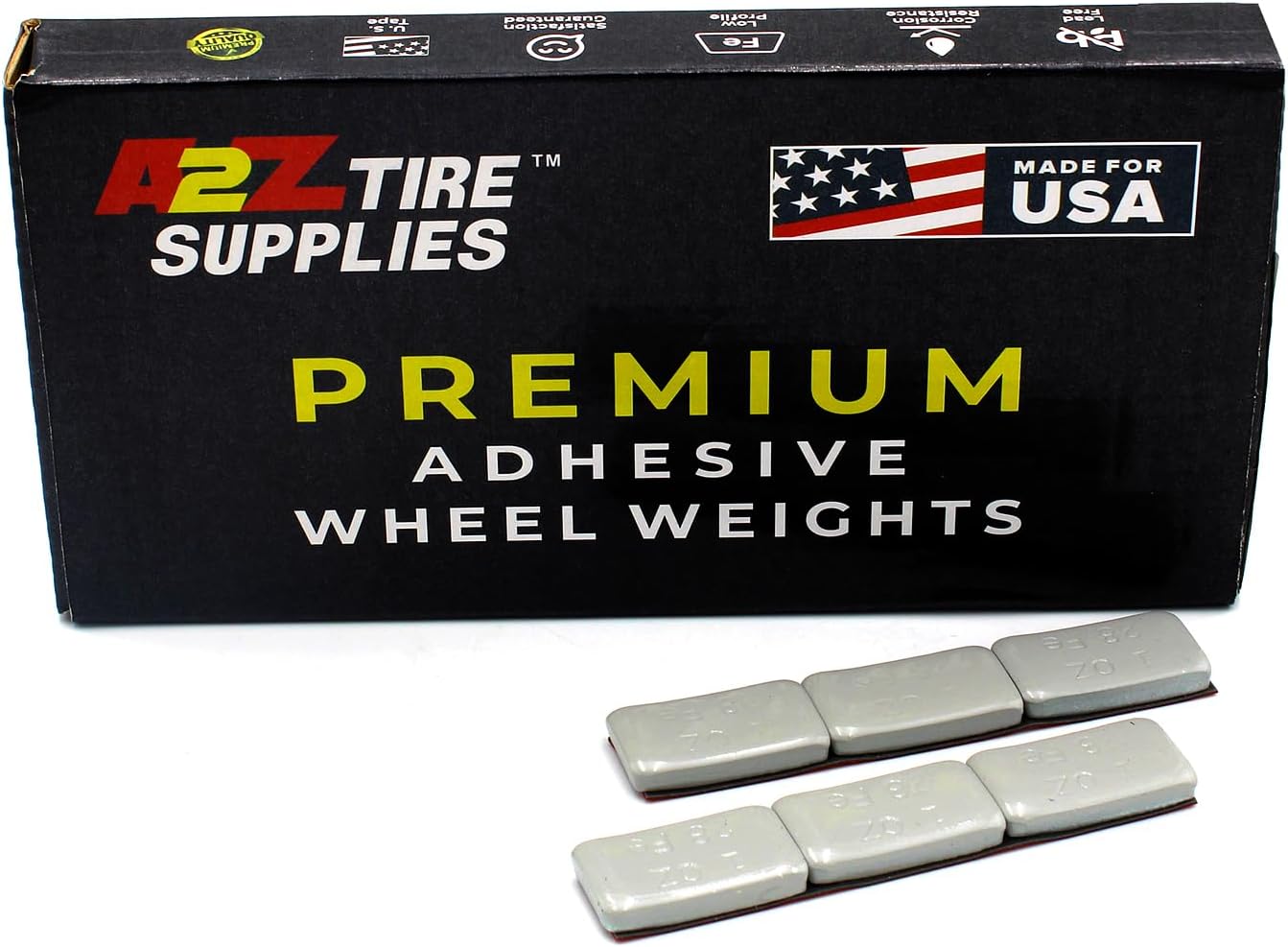 1oz, Grey, Adhesive Stick on Wheel Weights, 3M Tape.Low Profile, 90 oz/Box, US Quality(90pcs)