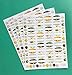 Essential Oil Labels (108 Lables n 108 Tops), Oval Weatherproof Hand Written Labels for Essential Oil Bottles by Handy Picks