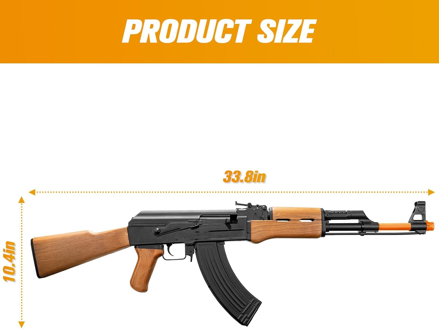 JellyBullet Automatic Blaster 850112, Metal Gear, Larmside Nylon 3.8 Pounds, XT30 Plug 280 FPS & 100+ Ft Range, Automatic Repeating & Automatic Single, Pre-Feeding Magazine, Ages 18+ (AwoodgrainK)