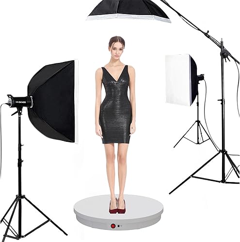 Miniatura 19 de JAYEGT Soporte de exhibición giratorio motorizado, carga de 350 libras, tocadiscos giratorios eléctricos de 360 grados para exhibición de productos