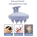 Jibaro Hair Scalp Massager for Hair Growth, Mold-Free Silicone Shampoo Brush, Scrubber Exfoliator for Dandruff Itchy Flaky Scalp, Works for Wet and Dry Hair (Color May Very) gallery image