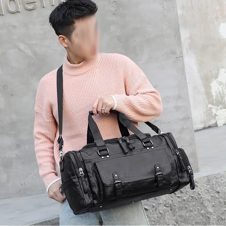 Sport Men Gym Bag Women Handbag Fitness PU Leather Traveling Bags Shoulder Tote for Shoes3