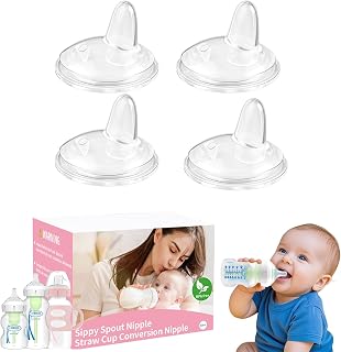 Dr. Brown's 와이드 넥 아기 젖병 및 빨대컵 젖병과 호환되는 Sippy 젖꼭지